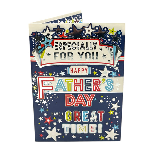 Especially For You Star Design Blue Father's Day Card