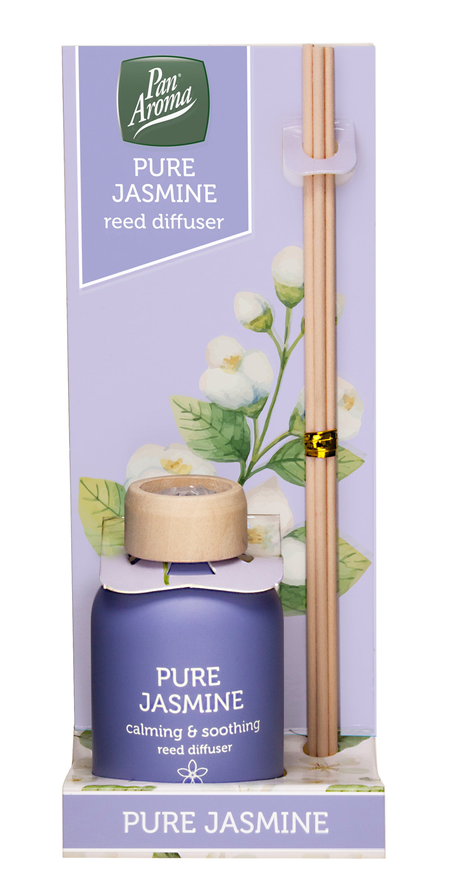 Set of 5 Pan Aroma Reed Diffusers - Sandalwood, Caramel, Lemongrass, Lime, Jasmine