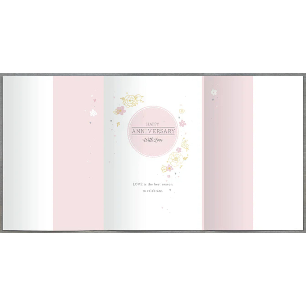 Laser Cut Floral Design Anniversary Card