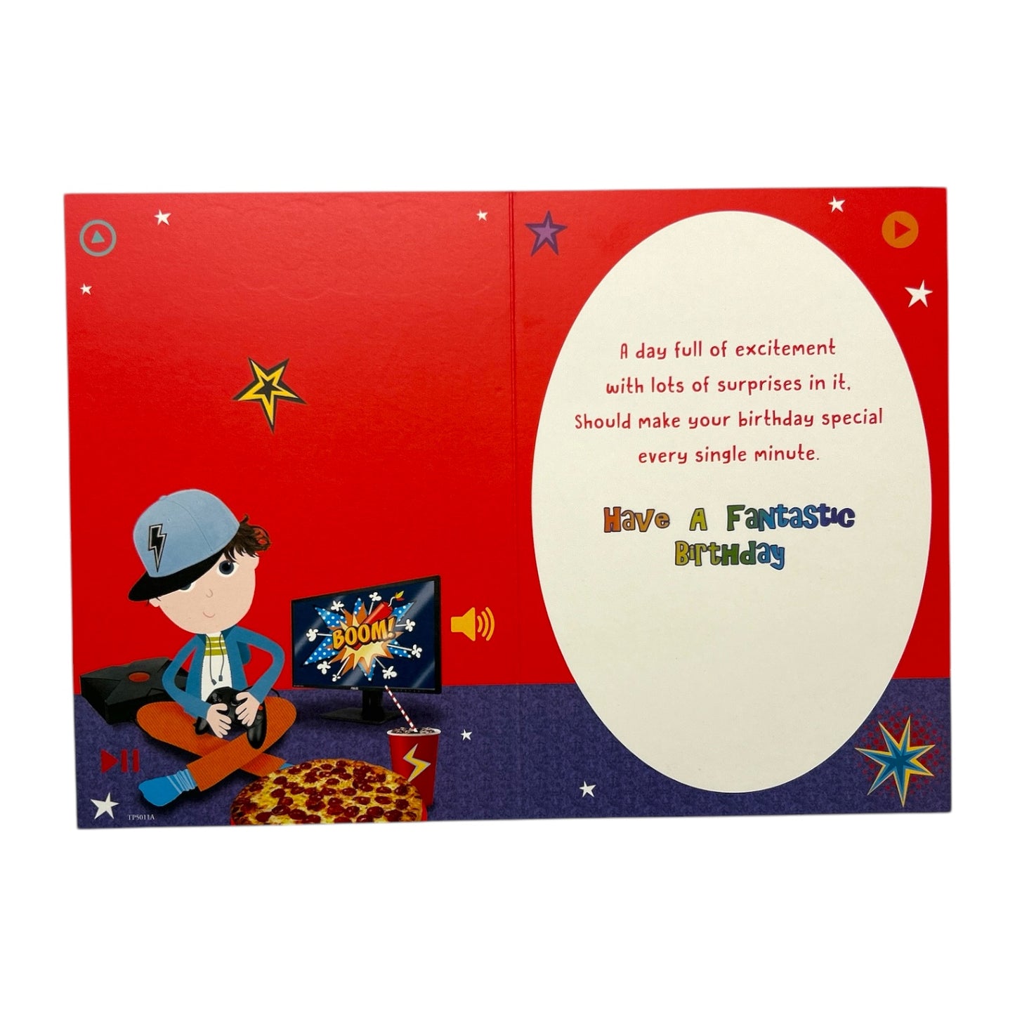 To Son Juvenile Trendy Pops Boy Playing Game Design Birthday Card