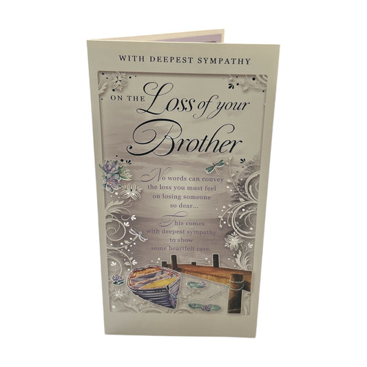 Loss of Brother Dockside Design Sympathy Opacity Card