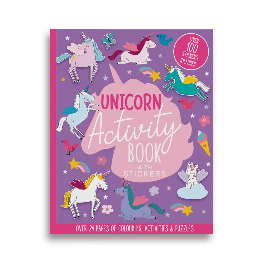 24 Pages Unicorn Activity Book with Stickers