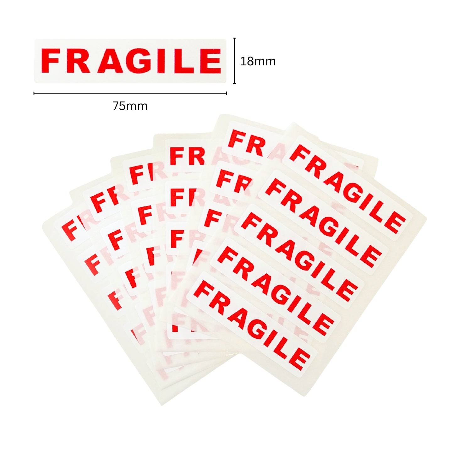 Pack of 35 Fragile Labels by Janrax