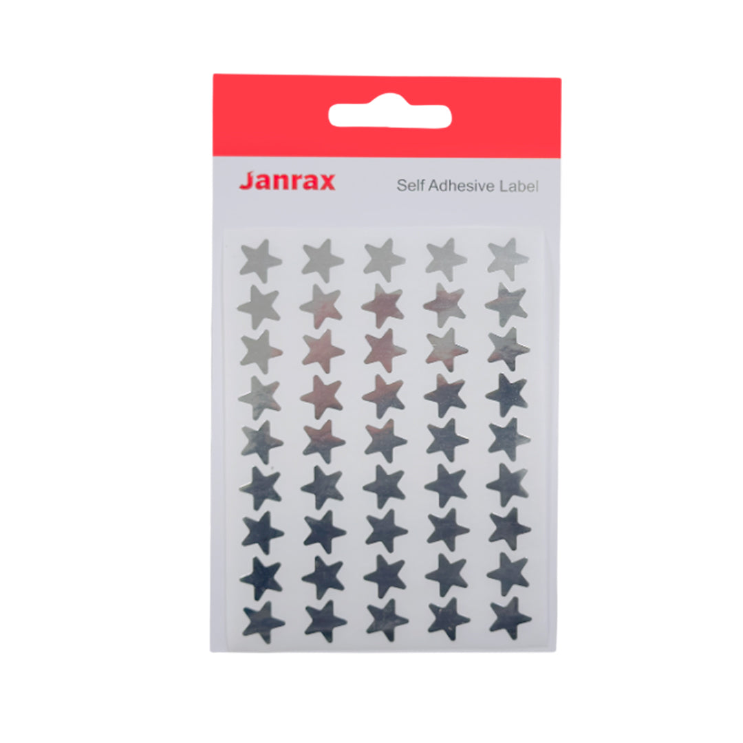 Pack of 1620 Silver Foil 15mm Self-Adhesive Stars