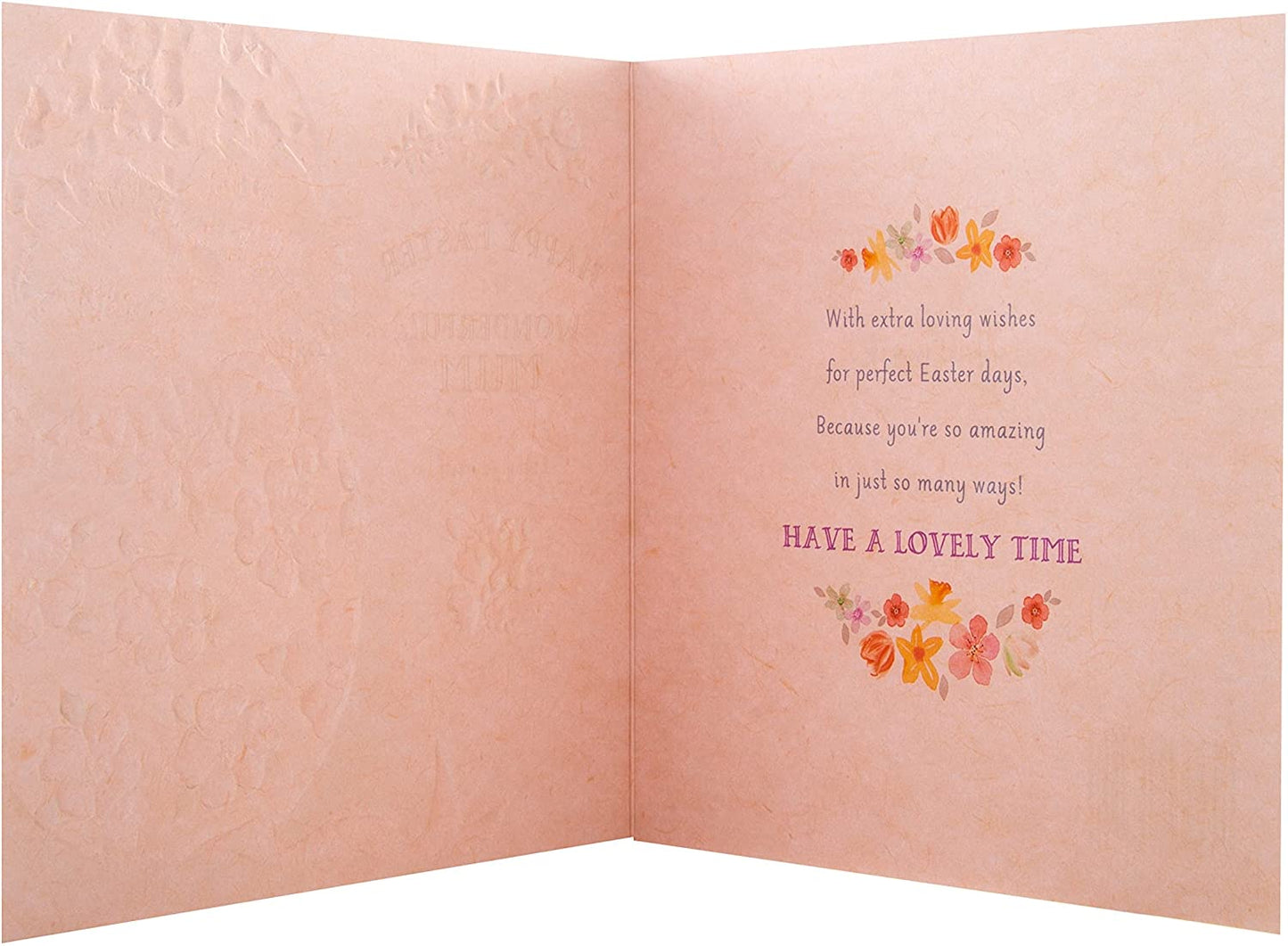 Cute Country Companions Hedgehog and Floral Egg Mum Easter Card