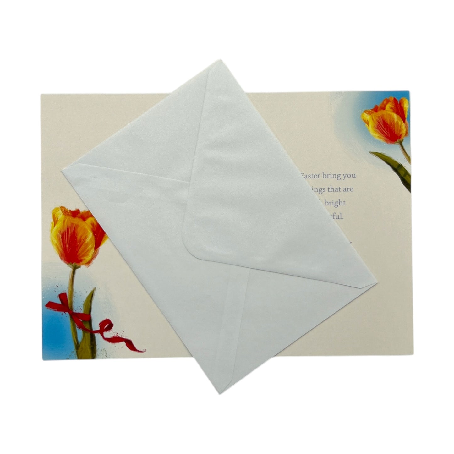 To Mum And Dad Beautiful Orange Tulip Flower Design Easter Card