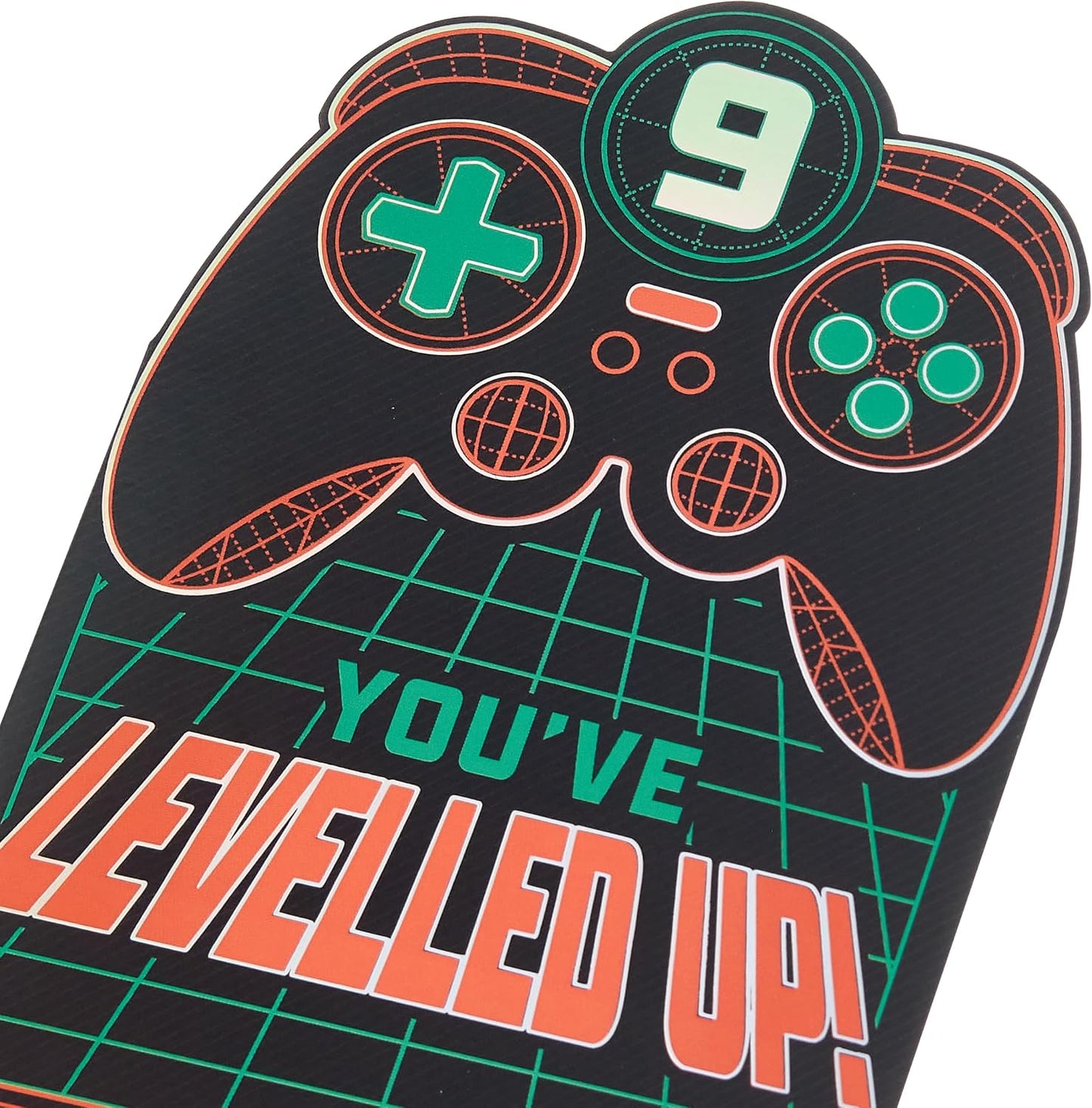 Leveled Up Gaming Design 9th Birthday Card