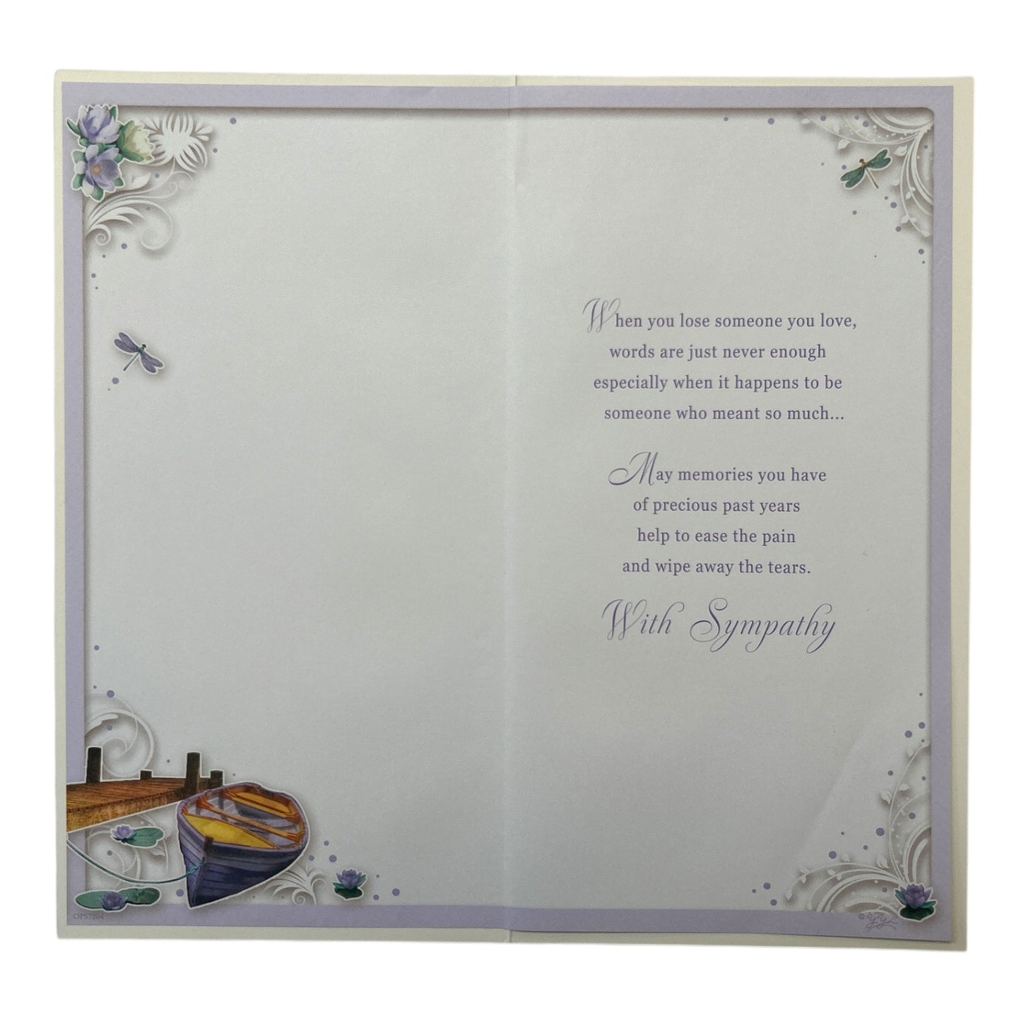 Loss of Father Dockside Design Sympathy Opacity Card