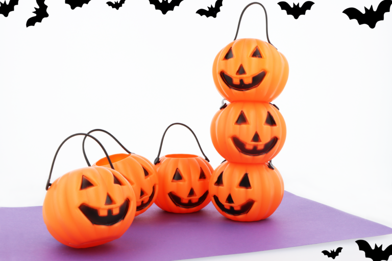 Pack of 6 Halloween Pumpkin Treat Buckets 6.5cm x 5.5cm