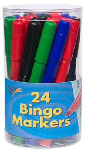 Pack of 24 Assorted Coloured Bingo Marker Pens