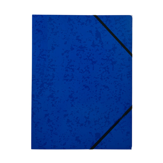 A4 Blue Card 3 Flap Folder With Elastic Closure
