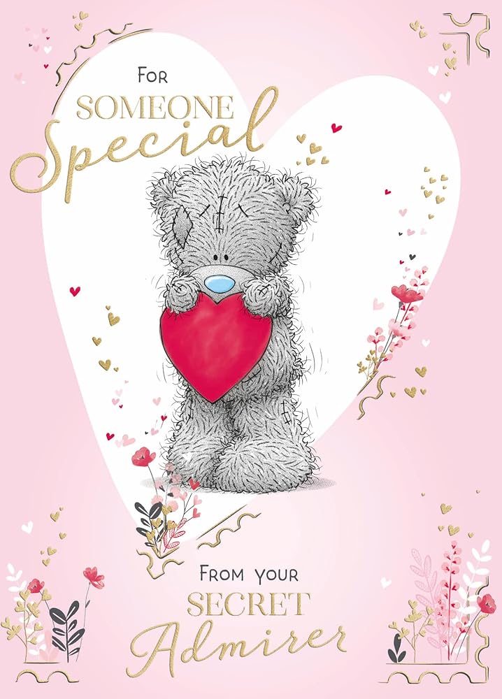 Bear Holding Heart Secret Admirer For Someone Special Valentine's Day Card