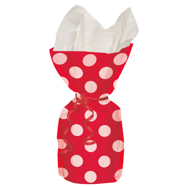 Pack of 20 Ruby Red Dots Cellophane Bags– Choice Wholesale