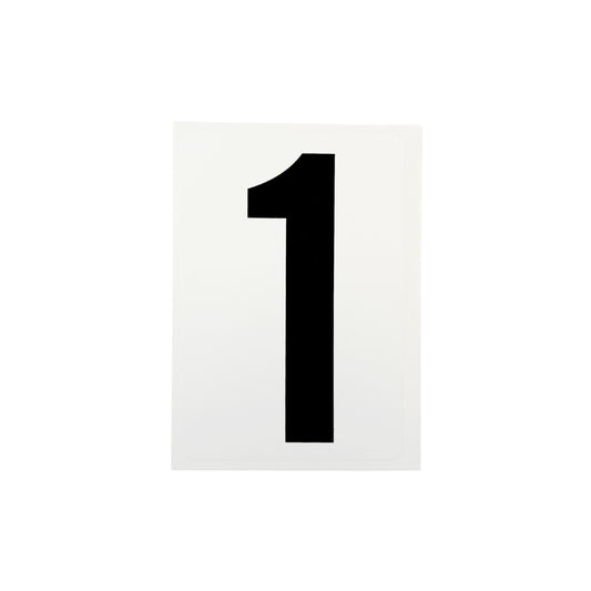 Waterproof Wheelie Bin Black Number 1 Sticker