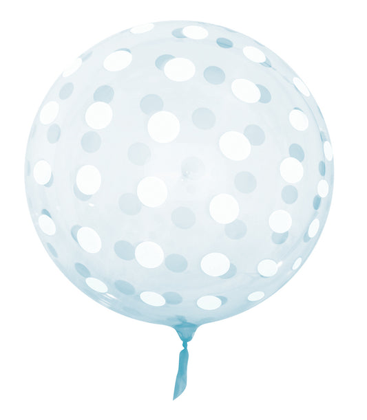 Pack of 5 Blue Polka Dots 18" Vortex Balloons