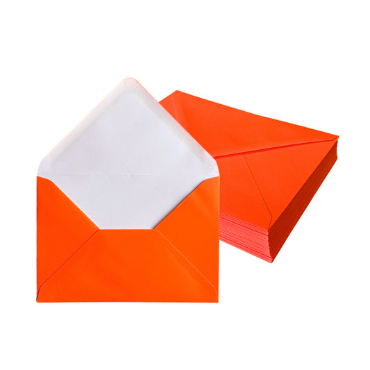 Pack of 50 Vivid Coral Pink 114x162mm Gummed Envelopes