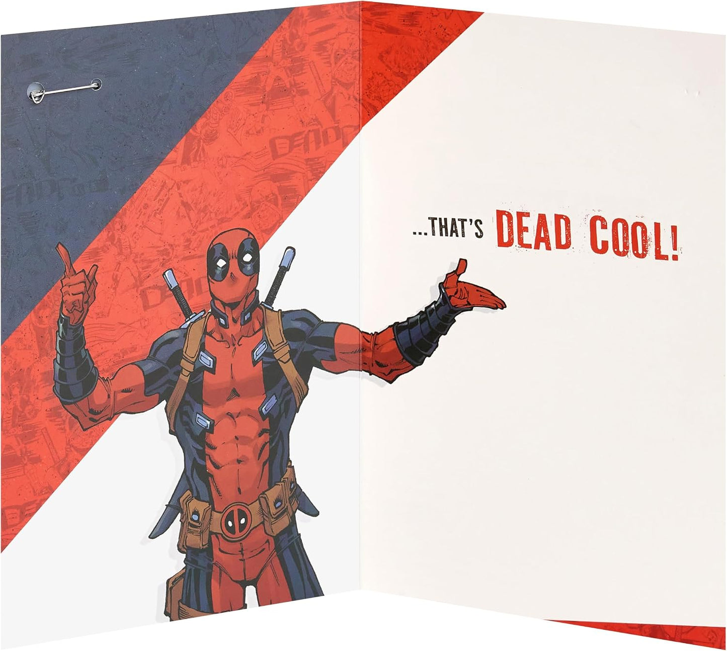 Marvel Deadpool Design 13th Birthday Card with Badge