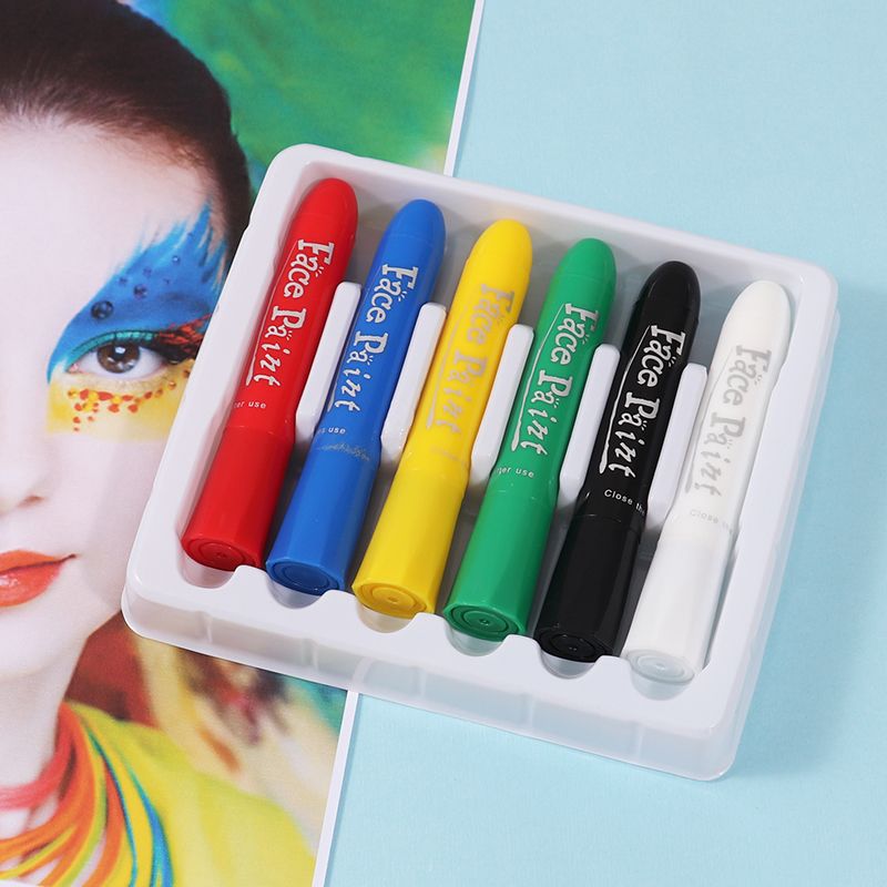 Pack of 6 Assorted Colours Face Paints