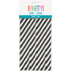 Pack of 40 Black Striped Paper Straws