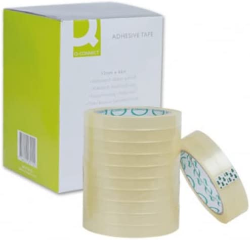 Pack of 12 Adhesive Sticky Tape 12mm x 66m