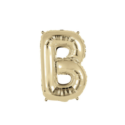 Gold Letter B Shaped Foil Balloon 14