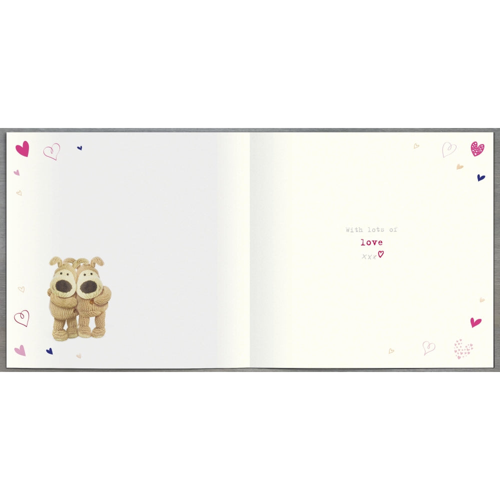 Two Boofles with Arms Around Valentine's Day Card