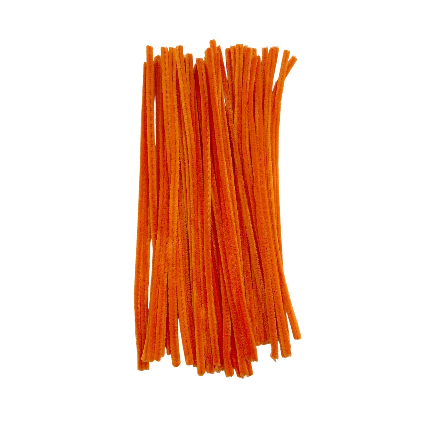 Pack of 50 Orange Coloured Pipe Cleaners 30cm x 6mm Craft Chenille Stems
