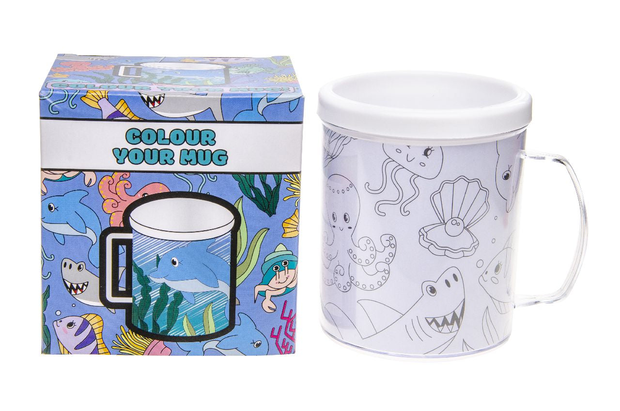 Sea Animals Theme Color Your Own Mug