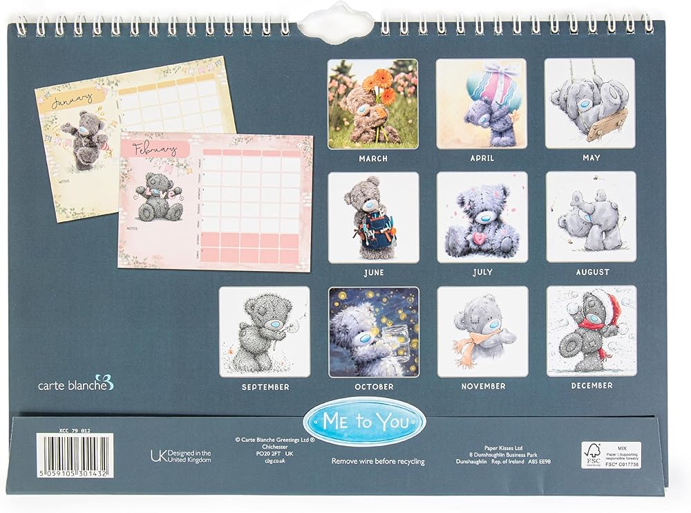 Me to You Tatty Teddy 2026 Multibrand A4 Organiser