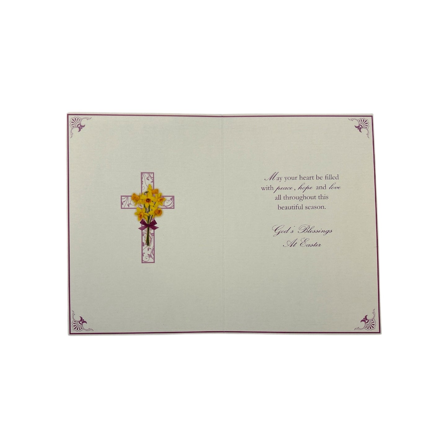 Especially For You Yellow Floral Cross Design Easter Card
