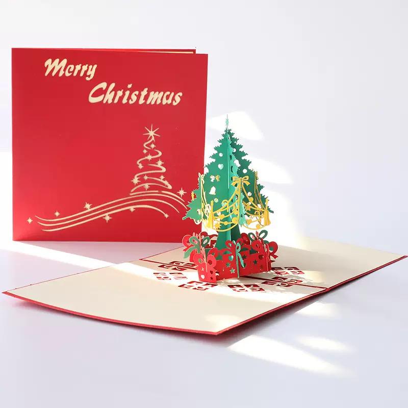 Festive Tree Season’s Elegance 3D Pop Up Christmas Card