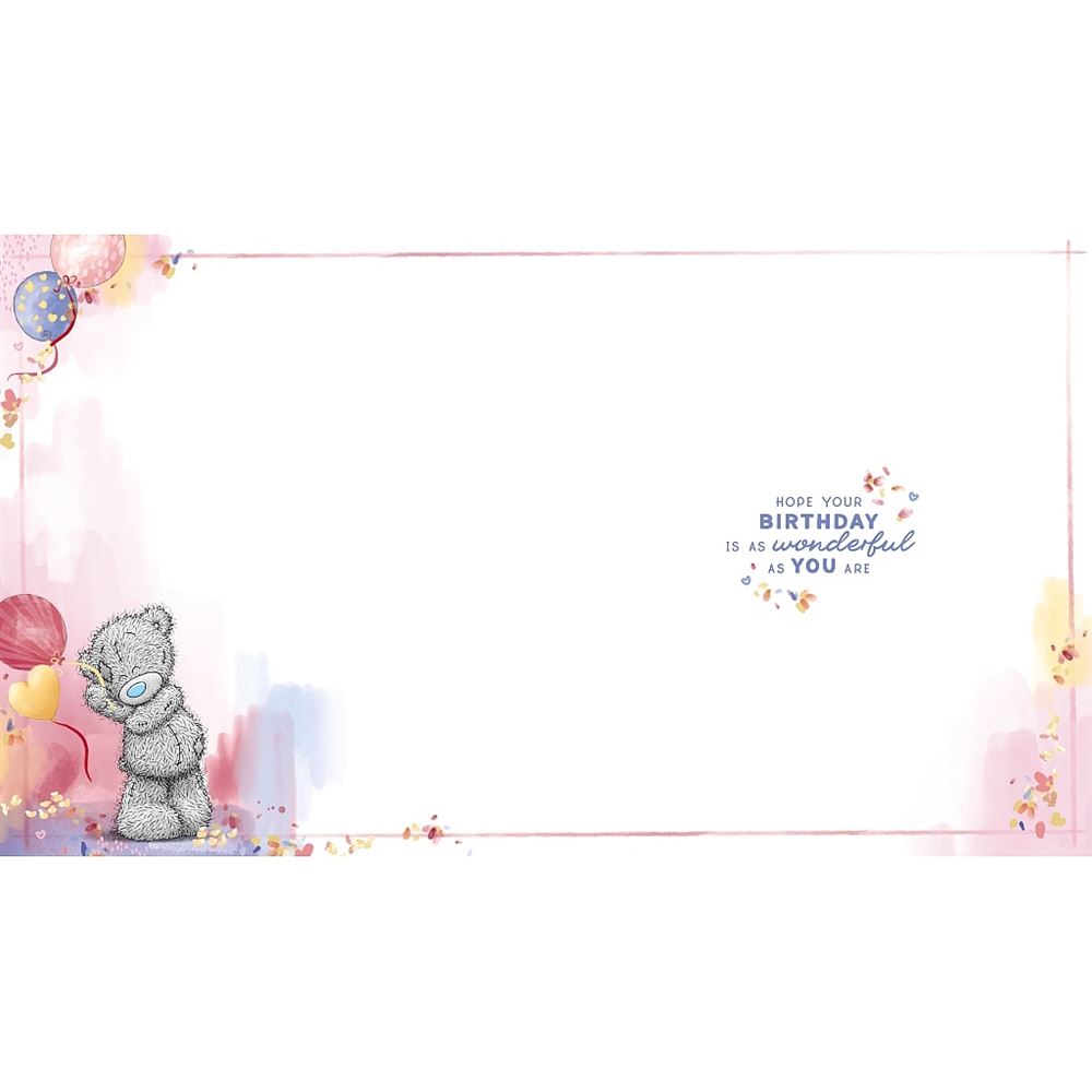 Bear Holding Balloons Birthday Card