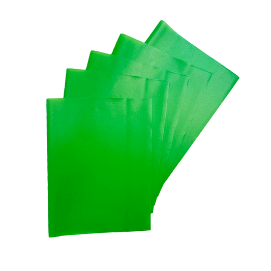 Pack of 10 9x7" Frosted Green Exercise Book Covers