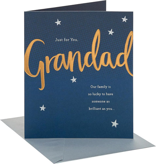 Lettering with Stars Design for Grandad Father's Day Card