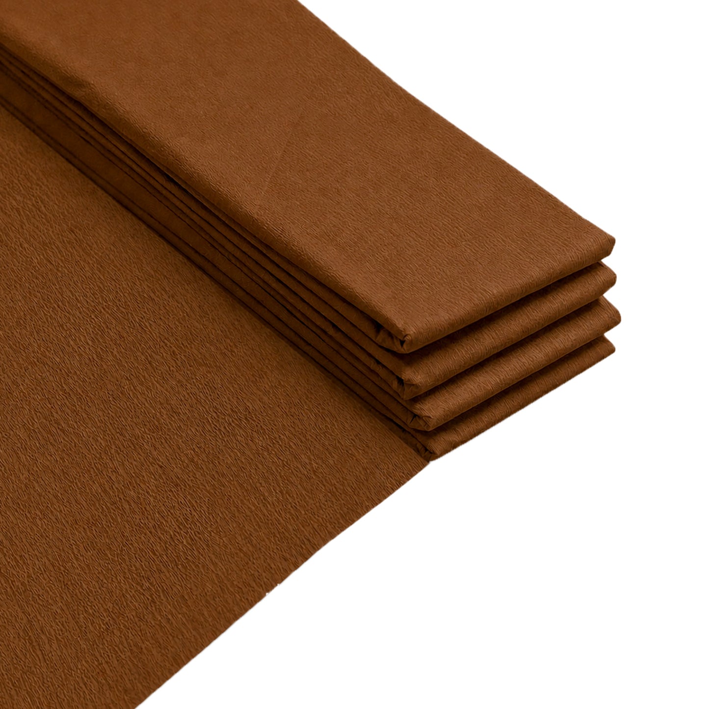 Pack of 5 Brown Crepe Paper Sheets 50cm x 2m 17GSM 35% Stretch Craft Paper