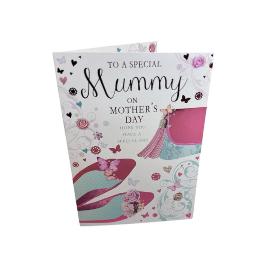To A Special Mummy Floral Shoes and Purse Mother's Day Card