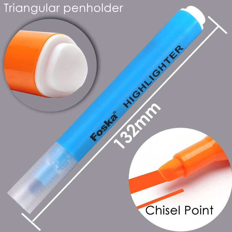 Pack of 6 Colour Highlighter Marker Pens