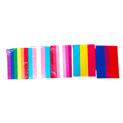 LGBT+ Rectangle Bunting 10m with 20 Pennants