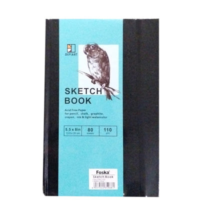 Sketch Book 80 Sheets with Elastic Closure and Bookmark 13.9 x 20cm