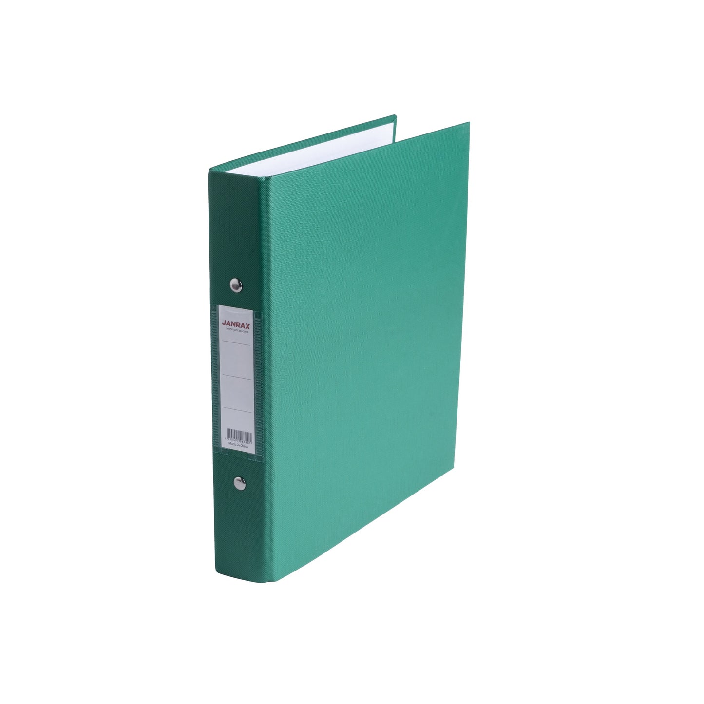 Pack of 5 A5 Green Paper Over Board Ring Binders by Janrax