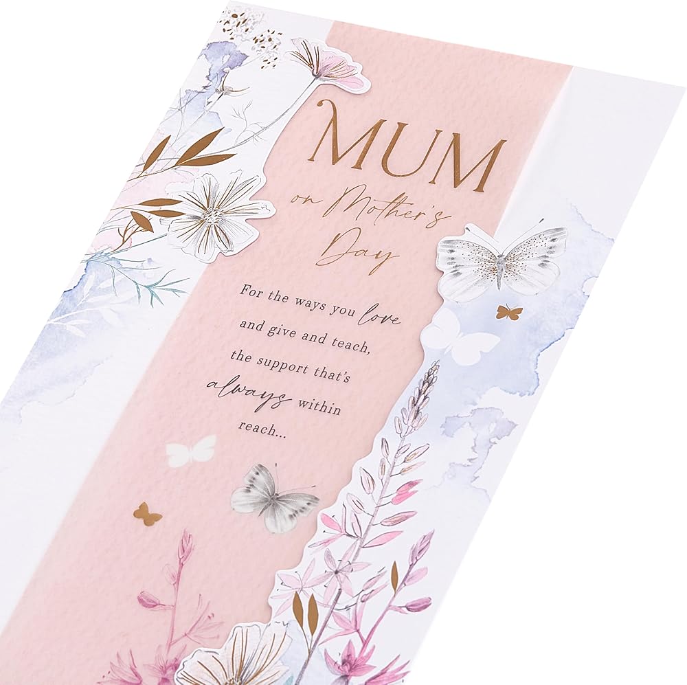 Elegant Florals and Butterflies Design Mum Mother's Day Card