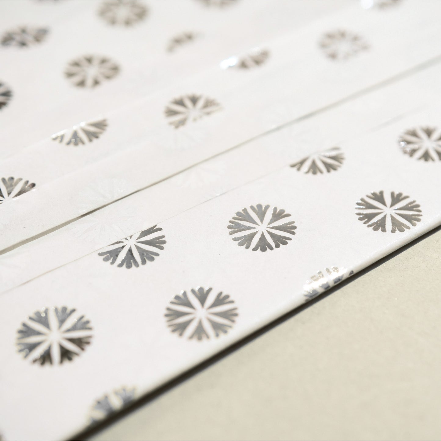 3 x Pack of 10 Flowers Polka Luxury Silver Metallic Plastic-Free 18gsm Tissue Paper Sheets 50x70cm - Patterned Tissue Paper for Xmas, New Year, Party, Wedding, Birthday Packing Present Gift Box DIY Art Crafts