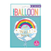 Rainbow Get Well Soon Round Foil Balloon 18"