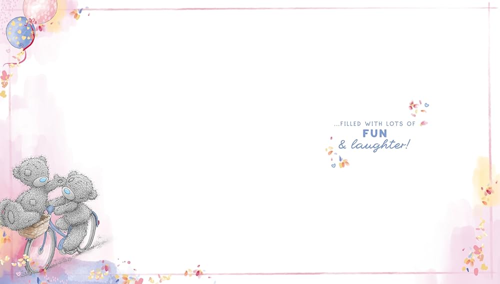 Bears Riding Bicycle Fab Birthday Card