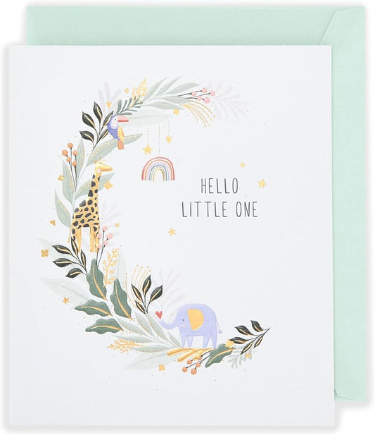 Hello Little One Design New Baby Birth Congrats Card