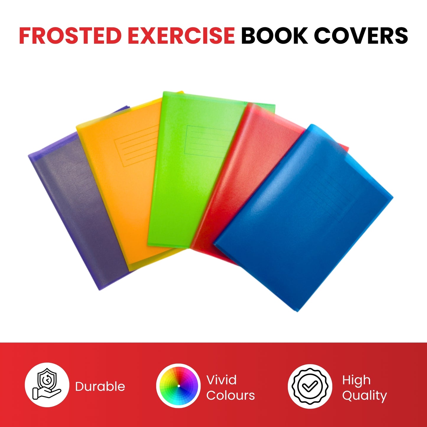Pack of 10 A4 Frosted Green Exercise Book Covers