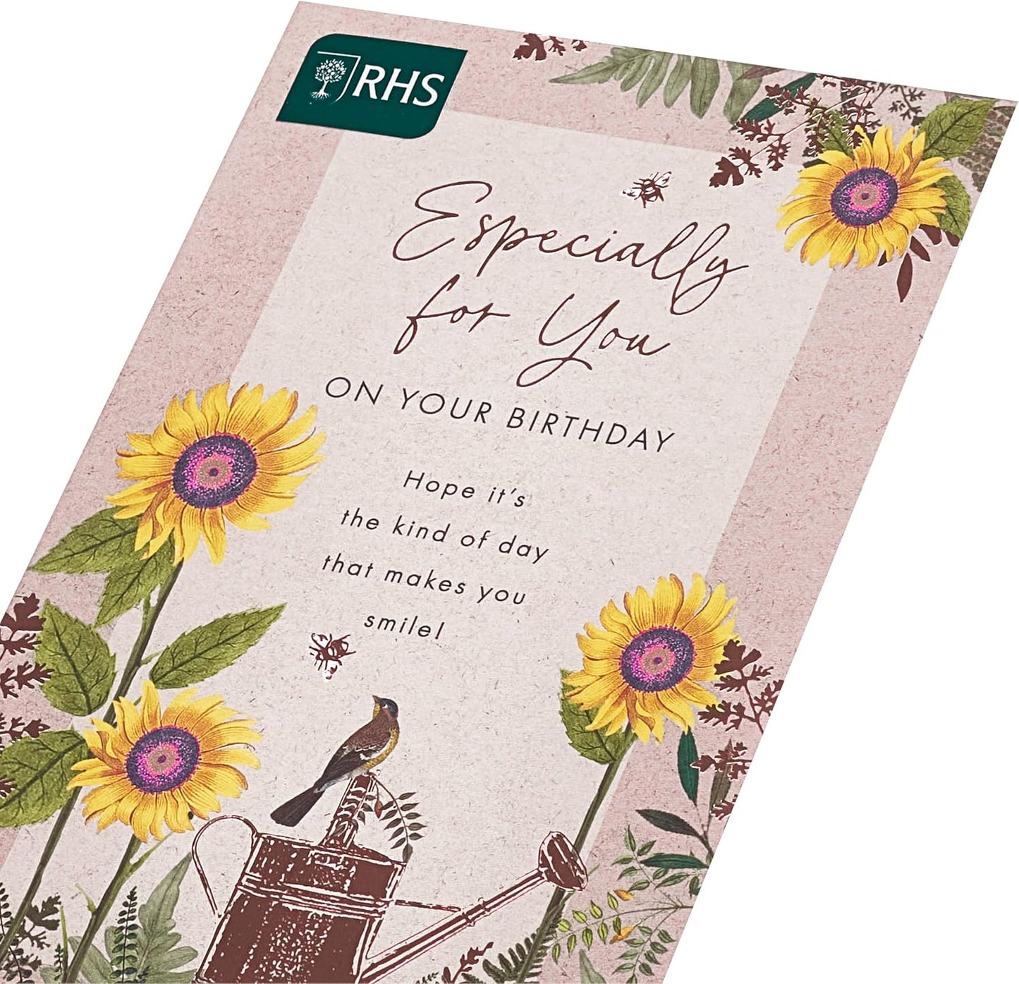 Sunflowers and Watering Can RHS Birthday Card
