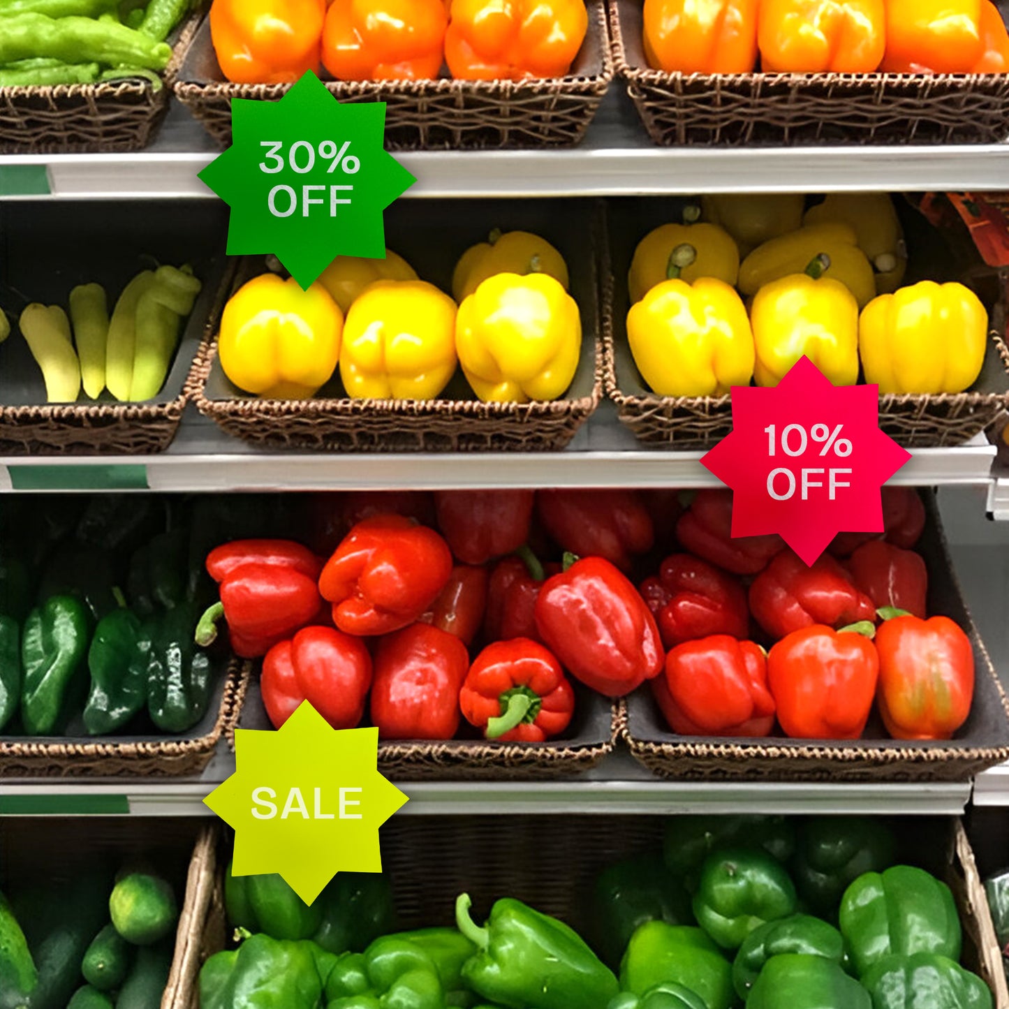 Pack of 240 Assorted Coloured Neon Fluorescent Stars 100 x 100mm