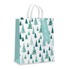 Pack of 12 Foil Finished Christmas Trees Design Large Size Gift Bags