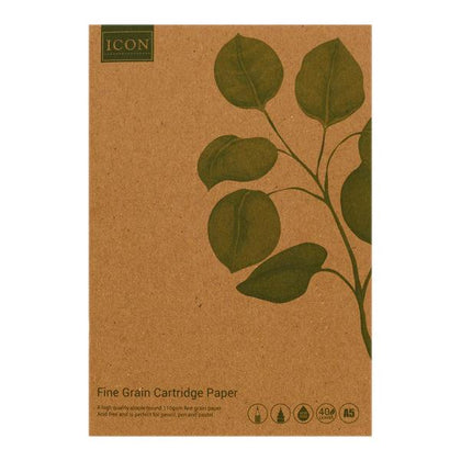 A5 80 Pages 110gsm Kraft Sketch Book by Icon Green